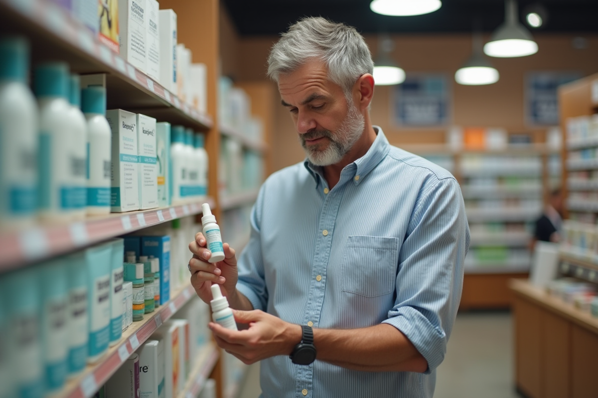 Homme lisant la liste d