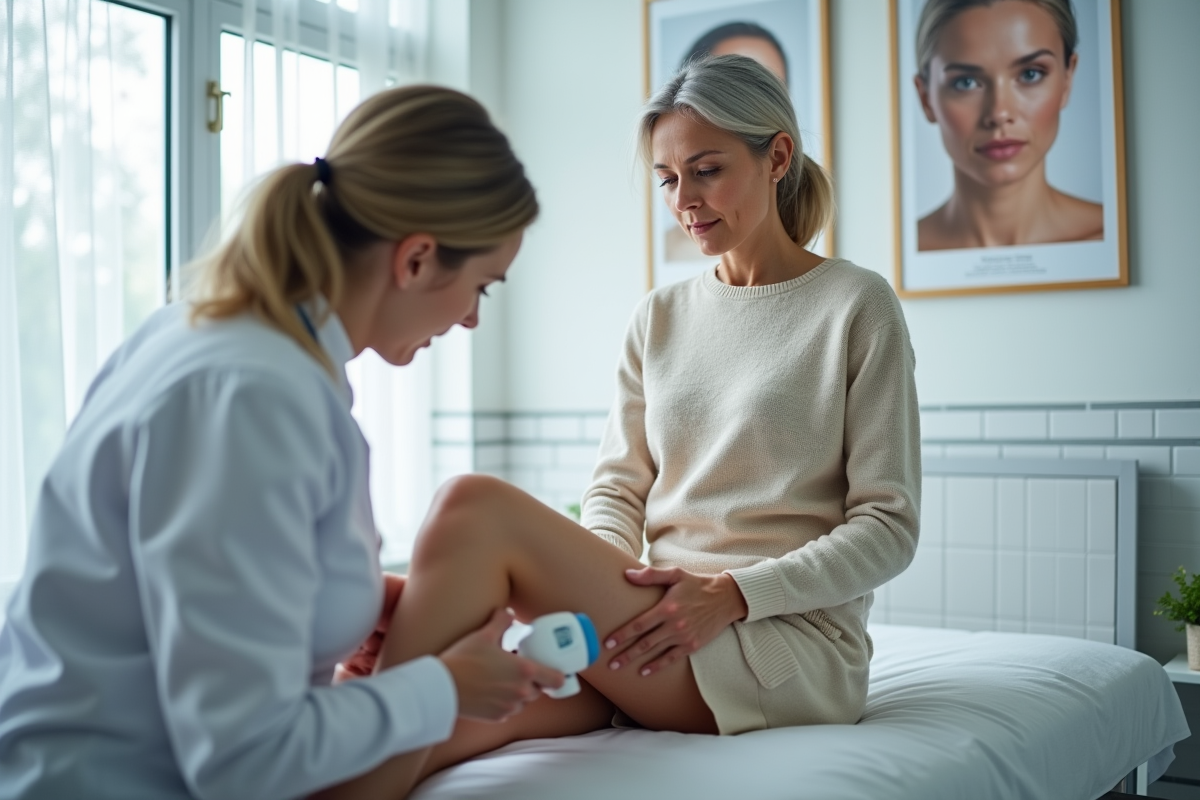 Femme en consultation avec un professionnel médical